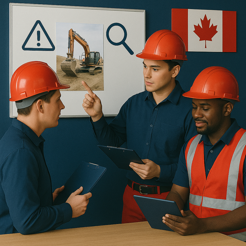 Safety professional conducting incident investigation